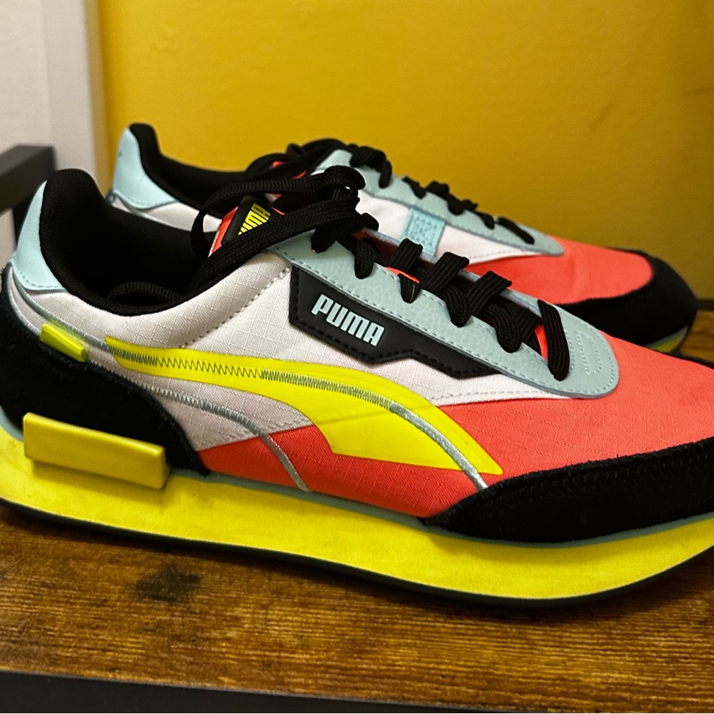 Puma Red and Light Blue Athletic Shoes